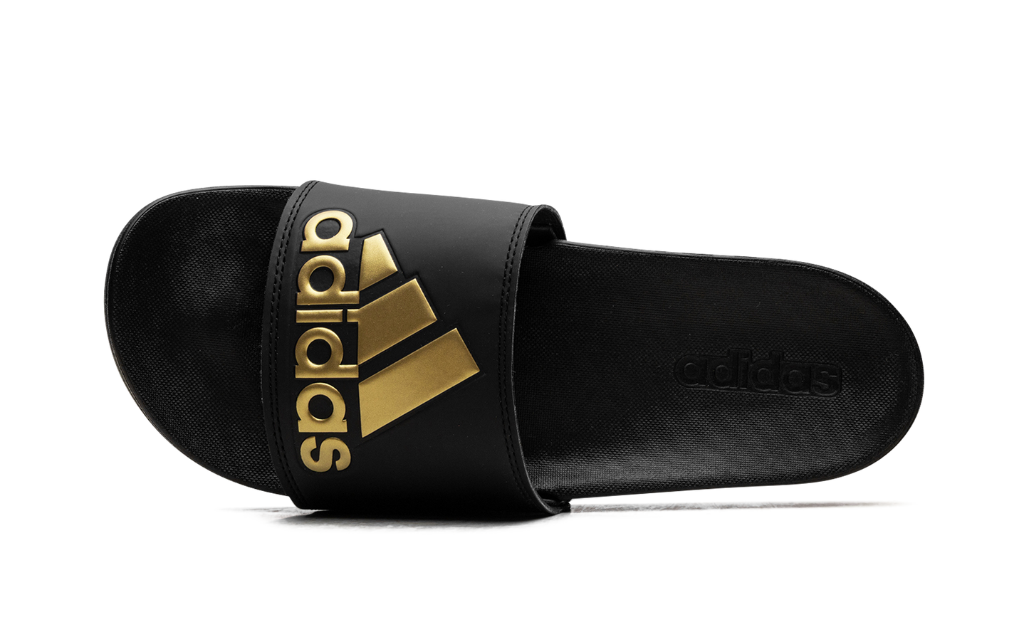 Adilette Comfort Slides "Core Black Gold Metallic" GY1946