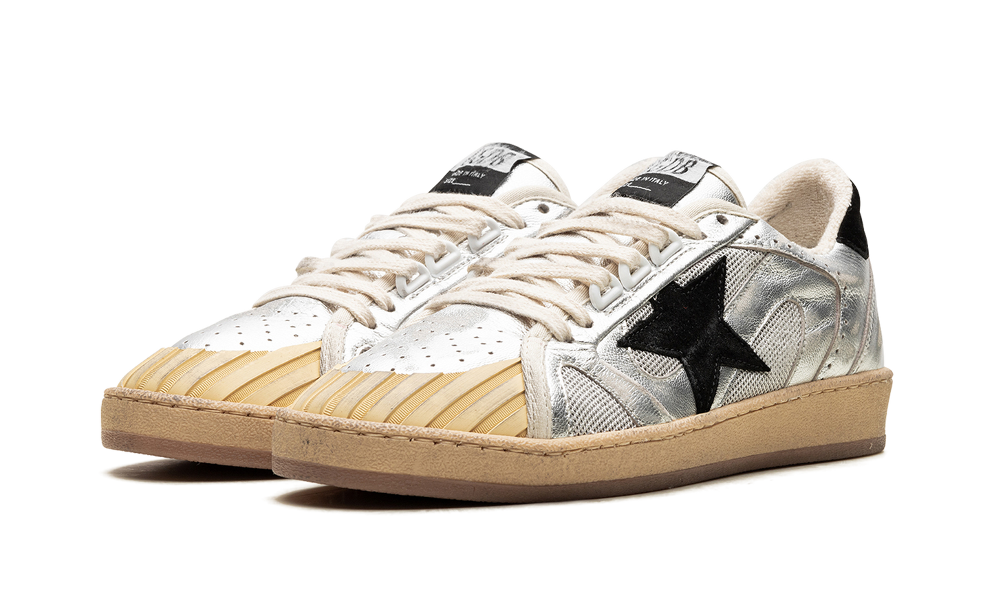 BALL STAR DOUBLE QUARTER WITH WAVES LAMINATED AND NET UPPER SUEDE STAR AND HEEL "SILVER BLACK" GWF00556.F005687.60246