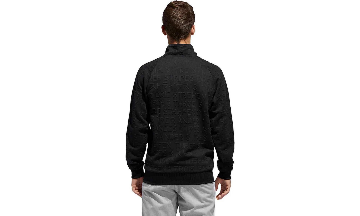 Badge of Sport 3-Stripe Cotton Fleece Pullover "Black" DH9082