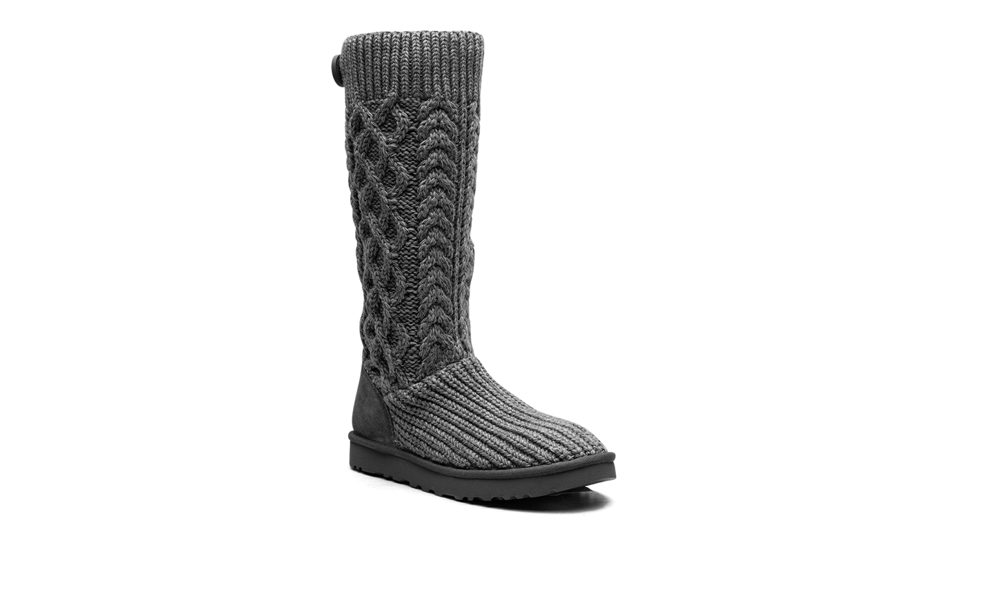 Classic Cardi Cabled Knit Boot WMNS "Grey" 1146010 GREY